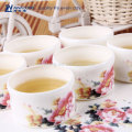 Tinta e lavagem pintura floral fina porcelana Mini Tea Set, conjuntos de chá Funky